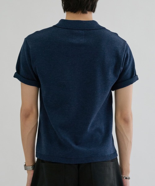 EPNK(イーピーエヌケー)の「Asymmetry neck polo / アシンメトリーネックポロ(ポロシャツ・メンズ・ネイビー/グレー/チャコールグレー・SMALL/MEDIUM/LARGE)」の22枚目の写真