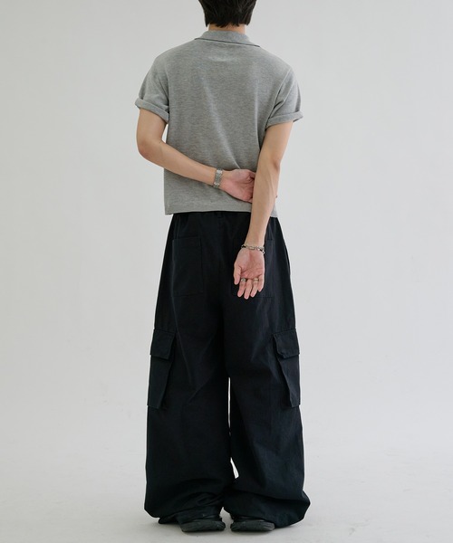 EPNK(イーピーエヌケー)の「Asymmetry neck polo / アシンメトリーネックポロ(ポロシャツ・メンズ・ネイビー/グレー/チャコールグレー・SMALL/MEDIUM/LARGE)」の17枚目の写真
