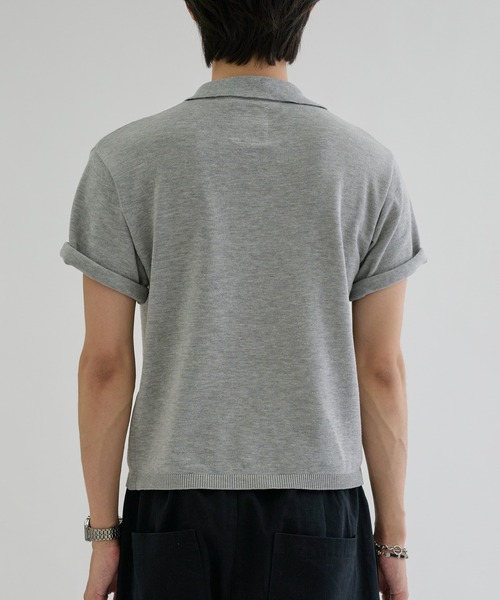 EPNK(イーピーエヌケー)の「Asymmetry neck polo / アシンメトリーネックポロ(ポロシャツ・メンズ・ネイビー/グレー/チャコールグレー・SMALL/MEDIUM/LARGE)」の11枚目の写真