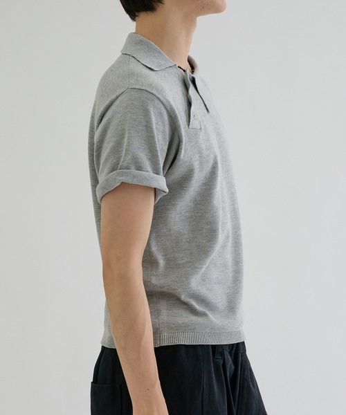 EPNK(イーピーエヌケー)の「Asymmetry neck polo / アシンメトリーネックポロ(ポロシャツ・メンズ・ネイビー/グレー/チャコールグレー・SMALL/MEDIUM/LARGE)」の12枚目の写真
