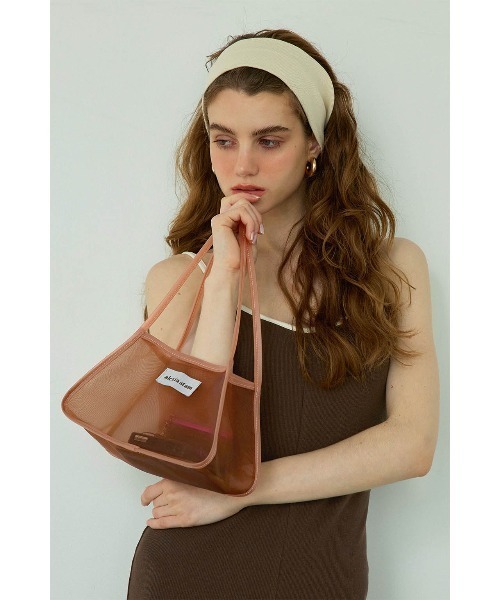 ALEXIA STAM(アリシアスタン)の「Mesh Bag /パイピングメッシュバッグ(ショルダーバッグ・レディース・ブラウン/ホワイト/ブラック・FREE)」の10枚目の写真