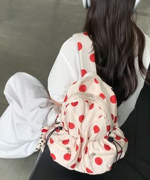 ダブルポケットドット柄リュックサック