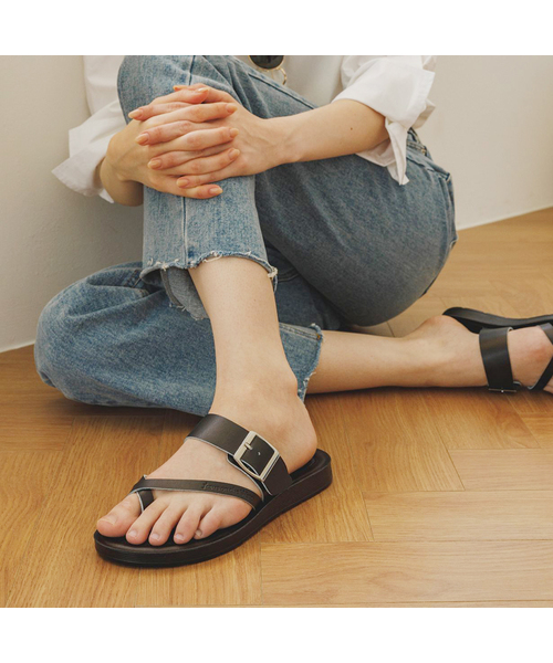 JESUS ON THE WATER（ジーザスオンザウォーター）の「JESUS SANDAL Lod 牛革ストラップサンダル2cm -JOW106 (6色)（サンダル・レディース・オフホワイト/シルバー/グリーン/ワインレッド/キャメル/ブラック・23.5cm/24cm/24.5cm/25cm/25.5cm/23cm）」の2枚目の写真