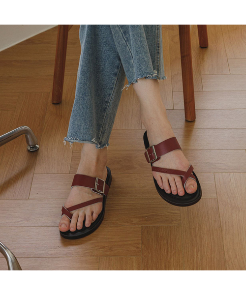 JESUS ON THE WATER（ジーザスオンザウォーター）の「JESUS SANDAL Lod 牛革ストラップサンダル2cm -JOW106 (6色)（サンダル・レディース・オフホワイト/シルバー/グリーン/ワインレッド/キャメル/ブラック・23.5cm/24cm/24.5cm/25cm/25.5cm/23cm）」の5枚目の写真
