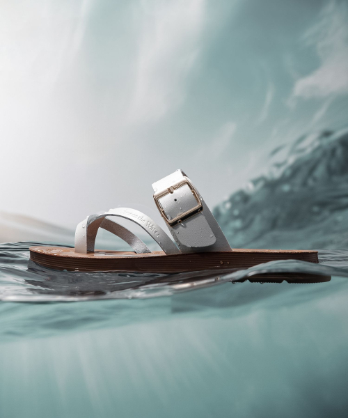 JESUS ON THE WATER（ジーザスオンザウォーター）の「JESUS SANDAL Lod 牛革ストラップサンダル2cm -JOW106 (6色)（サンダル・レディース・オフホワイト/シルバー/グリーン/ワインレッド/キャメル/ブラック・23.5cm/24cm/24.5cm/25cm/25.5cm/23cm）」の12枚目の写真