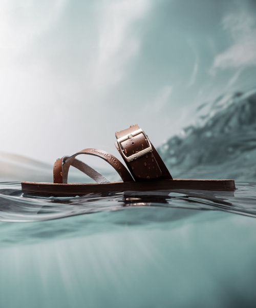 JESUS ON THE WATER（ジーザスオンザウォーター）の「JESUS SANDAL Lod 牛革ストラップサンダル2cm -JOW106 (6色)（サンダル・レディース・オフホワイト/シルバー/グリーン/ワインレッド/キャメル/ブラック・23.5cm/24cm/24.5cm/25cm/25.5cm/23cm）」の13枚目の写真