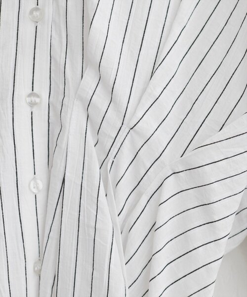 natural couture(ナチュラルクチュール)の「ストライプタックブラウス(シャツ/ブラウス・レディース・グリーン/ピンク/オフホワイト/サックスブルー・FREE)」の20枚目の写真