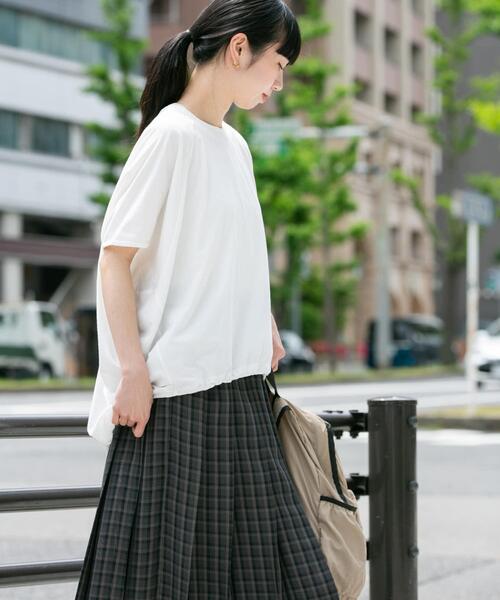 EKAL(エカル)の「『UR TECH ひやサラクール』ラグランスリーブカットソー(Tシャツ/カットソー・レディース・ブラック/ホワイト/ベージュ系その他・ONE)」の6枚目の写真