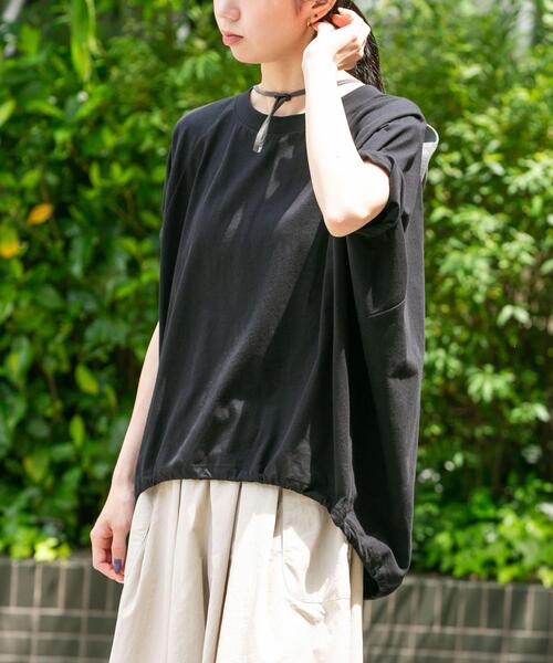 EKAL(エカル)の「『UR TECH ひやサラクール』ラグランスリーブカットソー(Tシャツ/カットソー・レディース・ブラック/ホワイト/ベージュ系その他・ONE)」の9枚目の写真