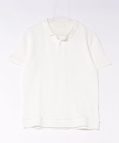 Ritzy(リッツィー)の「シャーリング立体メッシュ半袖ポロシャツ(Tシャツ/カットソー・レディース・ブラック/ホワイト・M/L)」の12枚目の写真