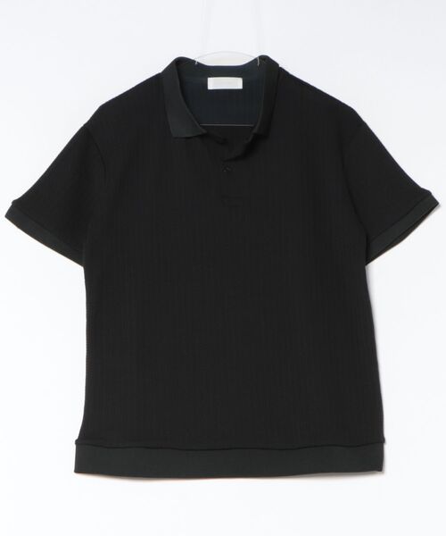 Ritzy(リッツィー)の「シャーリング立体メッシュ半袖ポロシャツ(Tシャツ/カットソー・レディース・ブラック/ホワイト・M/L)」の13枚目の写真