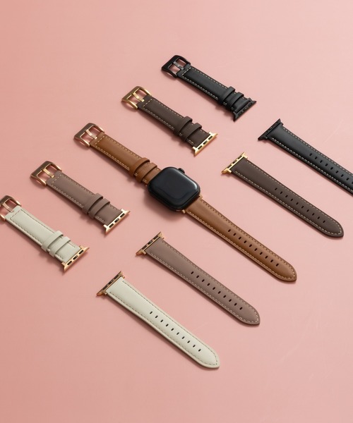 emonique(エモニーク)の「PUレザー アップルウォッチバンド Apple Watch バンド【38mm/40mm/41mm 対応】(デジタル腕時計・メンズ・ブラック/ピンク/オレンジ/ホワイト/ブラウン・38)」の7枚目の写真