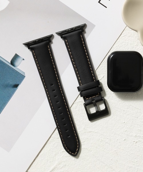 emonique(エモニーク)の「PUレザー アップルウォッチバンド Apple Watch バンド【38mm/40mm/41mm 対応】(デジタル腕時計・メンズ・ブラック/ピンク/オレンジ/ホワイト/ブラウン・38)」の10枚目の写真