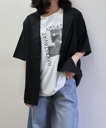 リネンライク ハーフスリーブテーラードジャケット