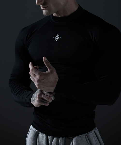 CARMID（カミド）の「コンプレッションモックネック長袖[ブラック]（Tシャツ/カットソー・メンズ・その他・1/2/3）」の8枚目の写真