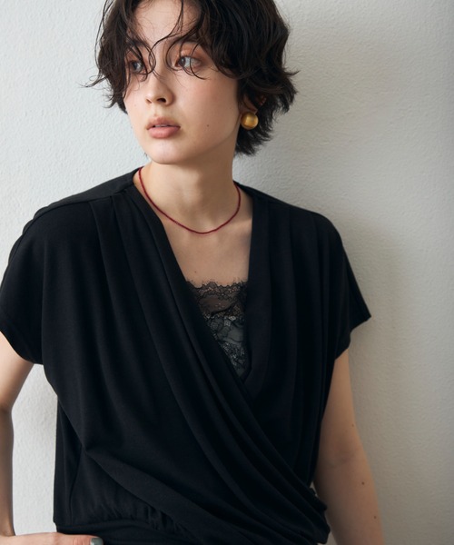 Trish（トリッシュ）の「レースカシュクールプルオーバー（Tシャツ/カットソー・レディース・ブラック/ホワイト・MEDIUM）」の17枚目の写真