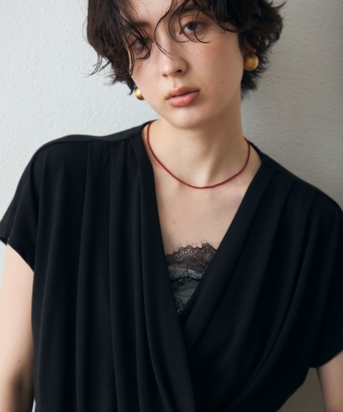 Trish（トリッシュ）の「レースカシュクールプルオーバー（Tシャツ/カットソー・レディース・ブラック/ホワイト・MEDIUM）」の18枚目の写真