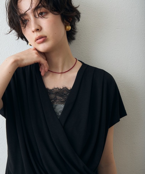 Trish（トリッシュ）の「レースカシュクールプルオーバー（Tシャツ/カットソー・レディース・ブラック/ホワイト・MEDIUM）」の20枚目の写真