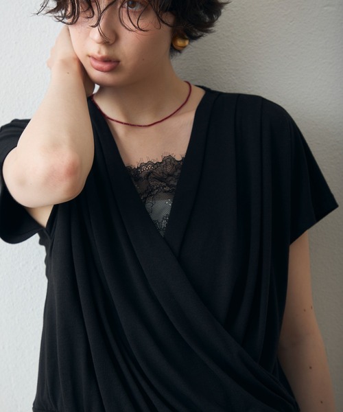 Trish（トリッシュ）の「レースカシュクールプルオーバー（Tシャツ/カットソー・レディース・ブラック/ホワイト・MEDIUM）」の21枚目の写真