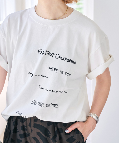 Spick & Span(スピックアンドスパン)の「AUTHEN / オーセン EAST EM SS T-SHIRT(Tシャツ/カットソー・レディース・ブラック系その他/ホワイト系その他・SMALL)」の2枚目の写真