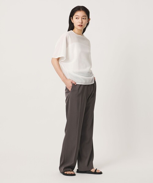 MARW UNITED ARROWS(マルゥ ユナイテッドアローズ)の「<MARW UNITED ARROWS>リネンライク シアー プルオーバー(Tシャツ/カットソー・レディース・ダークブラウン/ホワイト/ネイビー・FREE)」の8枚目の写真