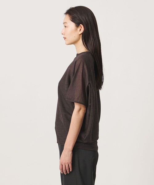 MARW UNITED ARROWS(マルゥ ユナイテッドアローズ)の「<MARW UNITED ARROWS>リネンライク シアー プルオーバー(Tシャツ/カットソー・レディース・ダークブラウン/ホワイト/ネイビー・FREE)」の12枚目の写真