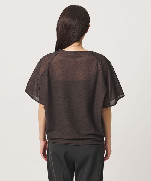 MARW UNITED ARROWS(マルゥ ユナイテッドアローズ)の「<MARW UNITED ARROWS>リネンライク シアー プルオーバー(Tシャツ/カットソー・レディース・ダークブラウン/ホワイト/ネイビー・FREE)」の13枚目の写真