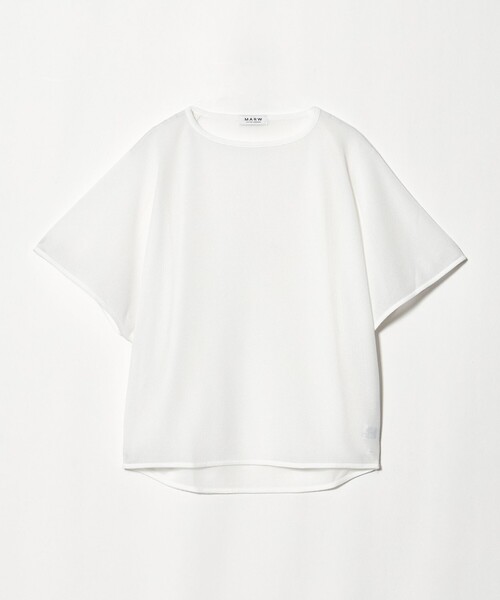 MARW UNITED ARROWS(マルゥ ユナイテッドアローズ)の「<MARW UNITED ARROWS>リネンライク シアー プルオーバー(Tシャツ/カットソー・レディース・ダークブラウン/ホワイト/ネイビー・FREE)」の19枚目の写真