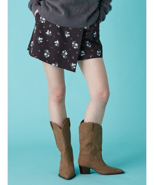 FURFUR(ファーファー)の「フラワープリントスカショーパン(その他パンツ・レディース・ベージュ/ブラック/アイボリー・F)」の2枚目の写真