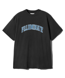ツートンアーチロゴTシャツ-ブラック