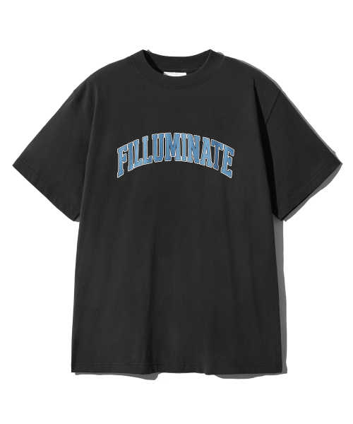 F.ILLUMINATE(フィルミネイト)の「ツートンアーチロゴTシャツ-ブラック(Tシャツ/カットソー・レディース・その他・SMALL/MEDIUM/LARGE)」の1枚目の写真