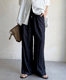 【WEB限定】ドット刺繍イージーパンツ