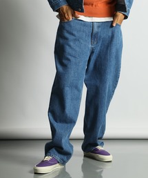 The DUFFER of ST.GEORGE（ザダファーオブセントジョージ）の「5POCKET DENIM PANTS:セットアップ対応  5ポケット ストレート デニムパンツ   バイオブリーチ   ユーズド加工（デニムパンツ）」