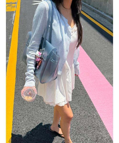 ETMON(エトモン)の「Linen Round Cardigan, Light Blue(カーディガン/ボレロ・レディース・その他・F)」の3枚目の写真