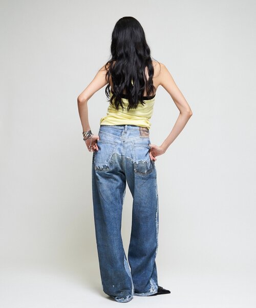 WHO'S WHO gallery(フーズフーギャラリー)の「【BLESSYOU】ダメージ風トロンプルイユデニム(その他パンツ・メンズ・ブルー・LARGE/MEDIUM/SMALL)」の9枚目の写真