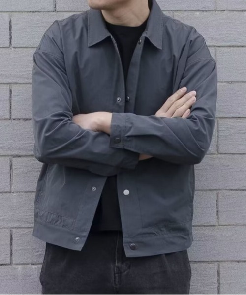 DOUBLE STEAL（ダブルスティール）の「DSベーシックワークジャケット（ブルゾン・メンズ・グレー/ブラック・X-LARGE/LARGE/MEDIUM）」の4枚目の写真