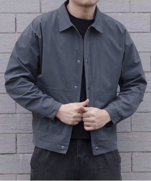 DOUBLE STEAL（ダブルスティール）の「DSベーシックワークジャケット（ブルゾン・メンズ・グレー/ブラック・X-LARGE/LARGE/MEDIUM）」の5枚目の写真