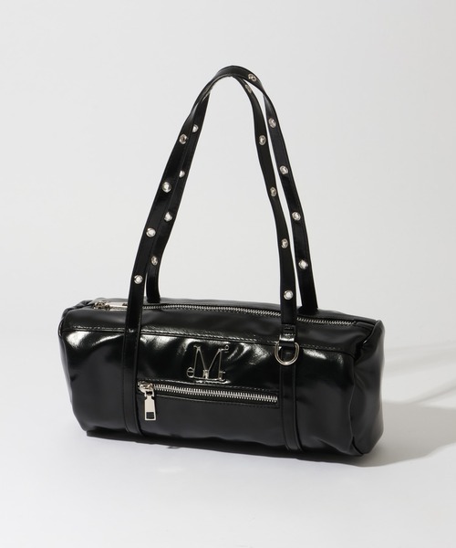 MUCENT（ムセント）の「【MUCENT/ムセント】NOX METAL LOGO EYELET STRAP SHOULDER BAG UNISEX/ノックス メタル ロゴ アイレット ストラップ ショルダーバッグ ユニセックス（ショルダーバッグ・レディース・ブラック・FREE）」の12枚目の写真