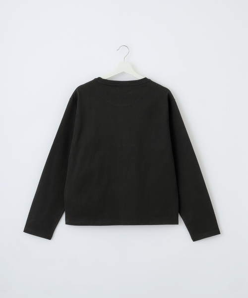 SERACE（セラス）の「【SERACE】BASIC COMPACT U-NECK LONG SLEEVE T-SHIRT / ベーシックコンパクトUネックロンT（Tシャツ/カットソー・メンズ・ブラック系/ブラック/ホワイト/ホワイト系・S/M/L）」の11枚目の写真