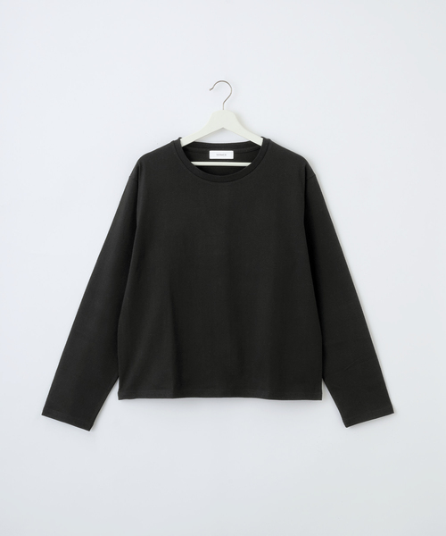SERACE（セラス）の「【SERACE】BASIC COMPACT U-NECK LONG SLEEVE T-SHIRT / ベーシックコンパクトUネックロンT（Tシャツ/カットソー・メンズ・ブラック系/ブラック/ホワイト/ホワイト系・S/M/L）」の10枚目の写真