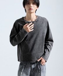 【SERACE】BASIC COMPACT U-NECK LONG SLEEVE T-SHIRT / ベーシックコンパクトUネックロンT