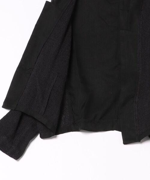 antiqua(アンティカ)の「異素材切り替え ショート丈 ジャケット(その他アウター・レディース・ブラック・ONESIZE)」の3枚目の写真