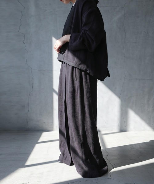 antiqua(アンティカ)の「異素材切り替え ショート丈 ジャケット(その他アウター・レディース・ブラック・ONESIZE)」の8枚目の写真