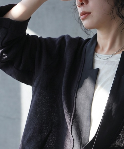 antiqua(アンティカ)の「異素材切り替え ショート丈 ジャケット(その他アウター・レディース・ブラック・ONESIZE)」の10枚目の写真