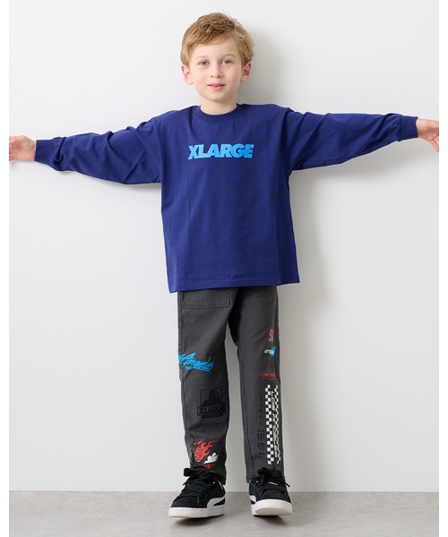 XLARGE KIDS(エクストララージキッズ)の「モータースポーツロゴ カットデニムパンツ(デニムパンツ・キッズ・ブラック/ブルー・80cm/90cm/110cm/120cm/130cm/140cm/100cm)」の8枚目の写真