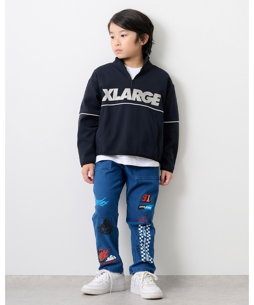 XLARGE KIDS(エクストララージキッズ)の「モータースポーツロゴ カットデニムパンツ(デニムパンツ・キッズ・ブラック/ブルー・80cm/90cm/110cm/120cm/130cm/140cm/100cm)」の9枚目の写真