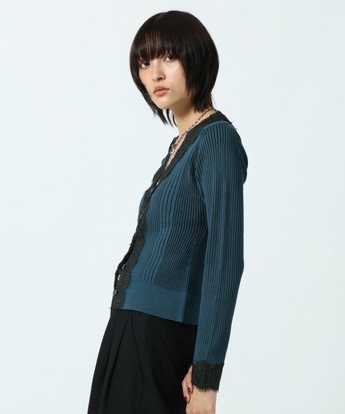 PAGEBOY(ページボーイ)の「ハイショクリブレースドッキングカーディガン(カーディガン/ボレロ・レディース・ブラック/ターコイズブルー・FREE)」の15枚目の写真