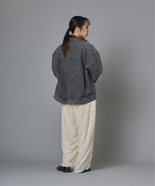 terrace（テラス）の「ダイヤカットフリンジシアーワイドタックパンツ（その他パンツ・レディース・モスグリーン/ブラック/キナリ・FREE）」の12枚目の写真