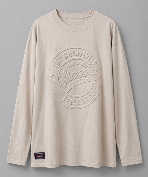 FINEnough（ファインナフ）の「エンボスロンT（Tシャツ/カットソー・レディース・チャコールグレー/ブラック/ベージュ/オフホワイト・FREE）」の16枚目の写真