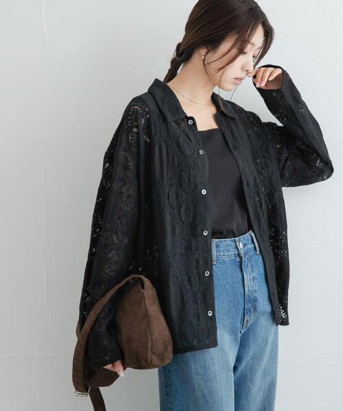 URBAN RESEARCH Sonny Label(アーバンリサーチサニーレーベル)の「レースシャツ(シャツ/ブラウス・レディース・ブラック・FREE)」の1枚目の写真